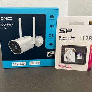 GNCC Outdoor Fixed WiFi Camera 2K HD Supports only 2.4GHz WiFi IP65 Waterproof